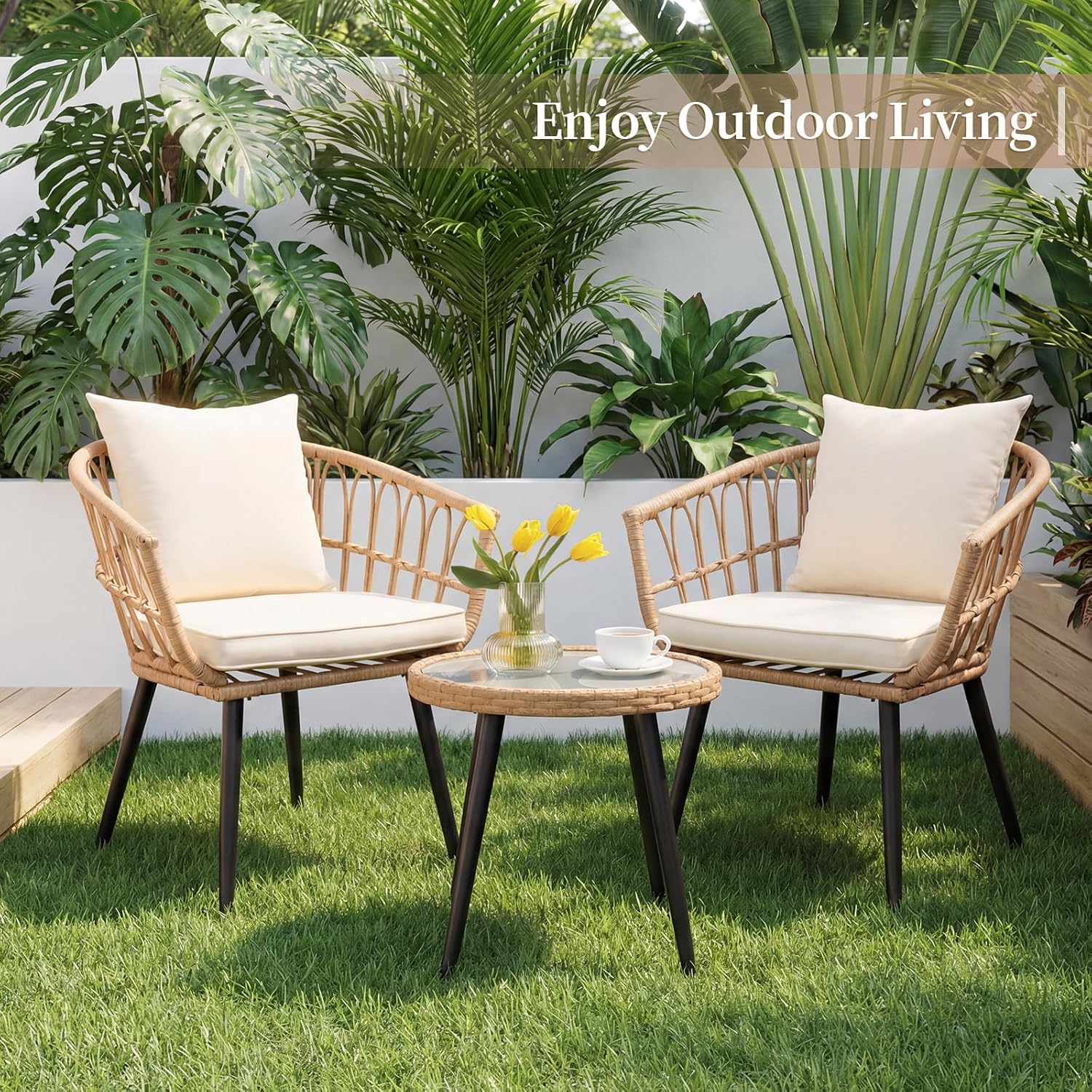 huasperzoni 3 piece patio fur set